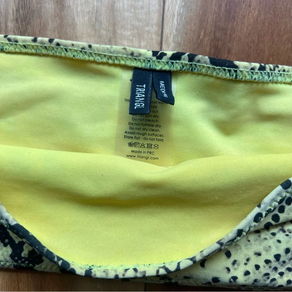 Triangl Swimwear strapless snakeskin print bikini